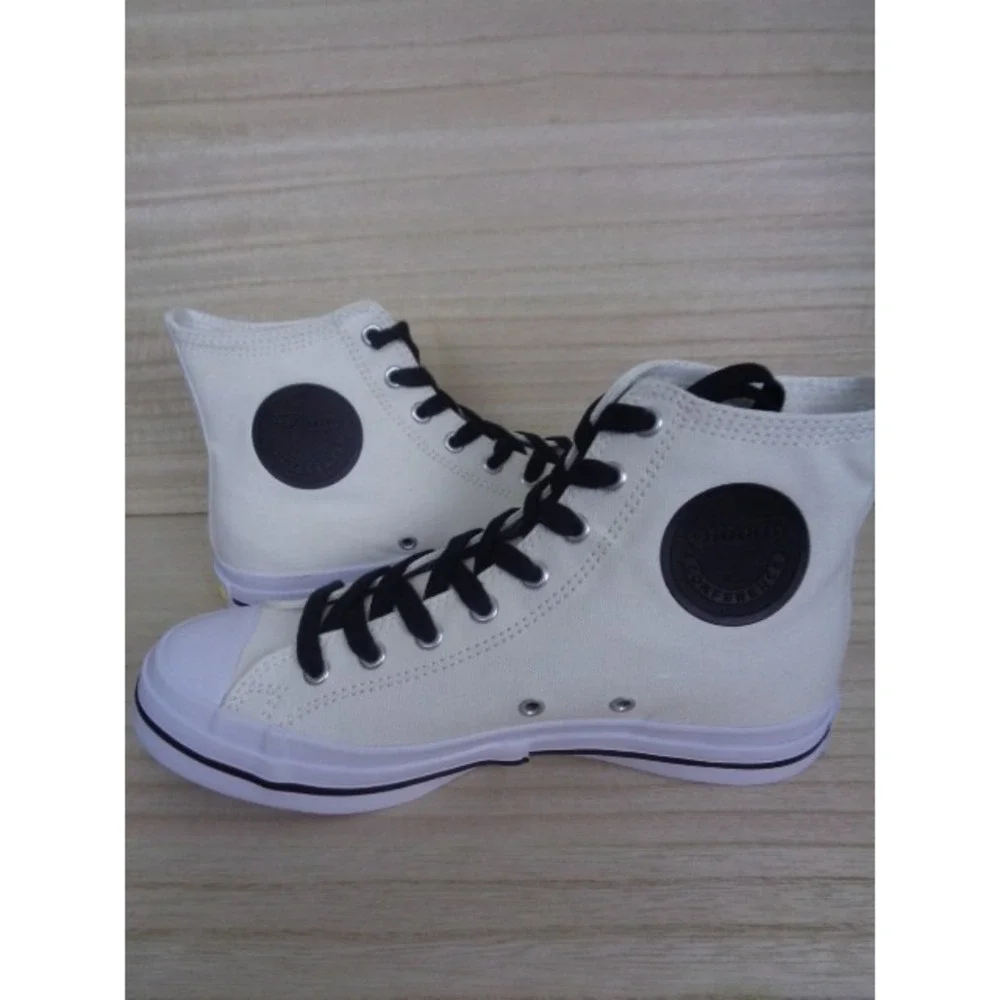 Mitchell & Ness Hood Rocket 55 High Cut White Canvas‎ Sneaker Men 5.5 Women 7.5